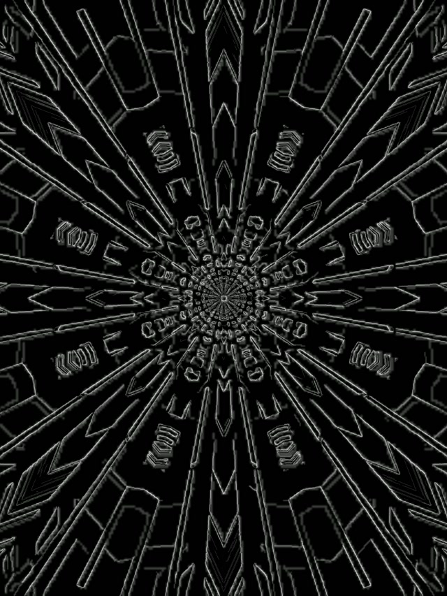 Neon Tunnel Kaleidoscoop Burst VJ Loop 3:4 iPad Portret 60fps Screensaver