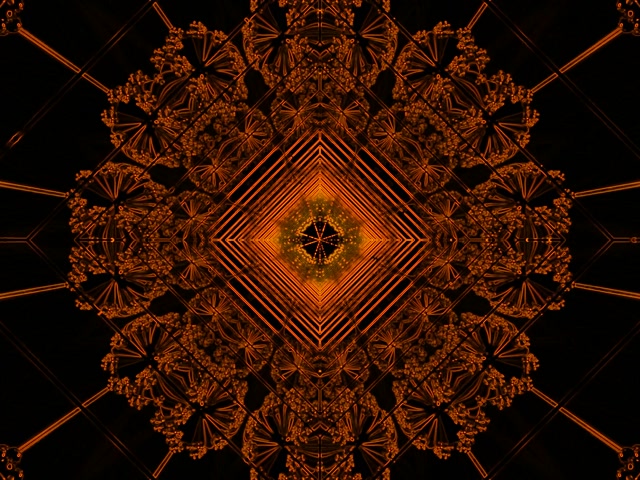 Fractale Caleidoscoop Neon Tunnel 4:3 Klassiek 60fps Schermbeveiliging Vj Loop