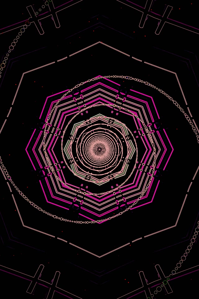Neon Tunnel Achthoek Vortex Schermbeveiliging 2:3 Photo Portrait 60fps VJ Loop