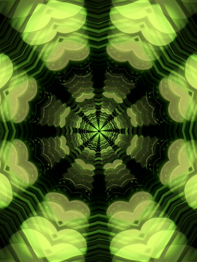 Neon Tunnel Kaleidoscope Vortex - 3:4 iPad Portrait 60fps Screensaver Loop