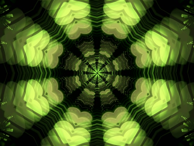Neon Tunnel Kaleidoscope Vortex | 4:3 Classic 60fps Screensaver Loop