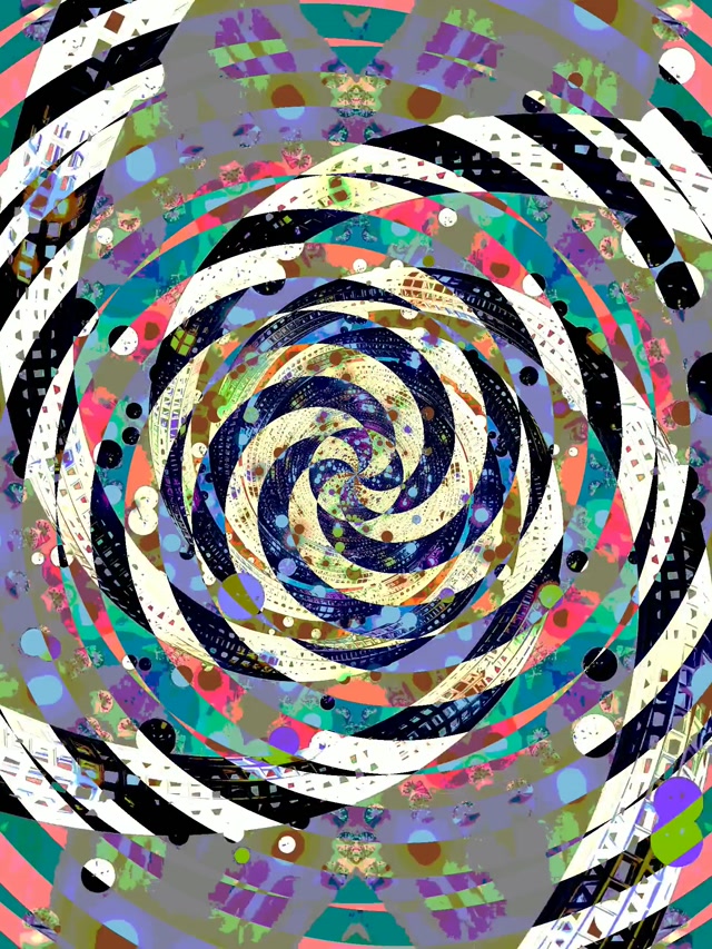 Neon Tunnel Spiraal Vortex Roze Groen 3:4 iPad Portret 60fps Schermbeveiliging VJLoops