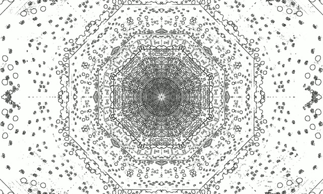 Neon Tunnel Fractal Achthoek Vortex | VJ Loop 5:3 Wide 60fps Schermbeveiliging