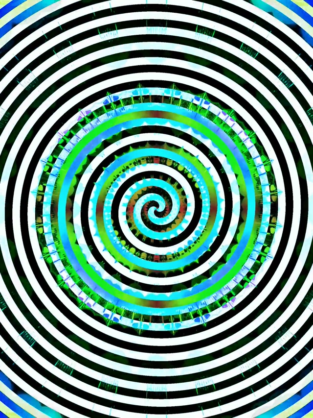 Neon Tunnel Hypnotische Spiraal Vortex Schermbeveiliging 3:4 iPad Portrait 60fps VJ Loop