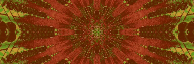 Neon Tunnel Rood Groen Kaleidoscoop Uitbarsting 3:1 Triple Wide 60fps Screensaver VJLoops