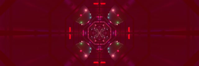 Neon Tunnel Octagon Vortex VJLoops 3:1 Triple Wide 60fps Screensaver