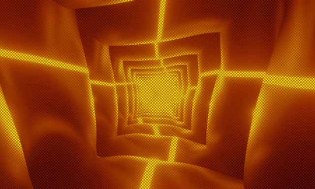 Oranje Neon Tunnel Schermbeveiliging 5:3 Wide 60fps VJLoops PC Laptop