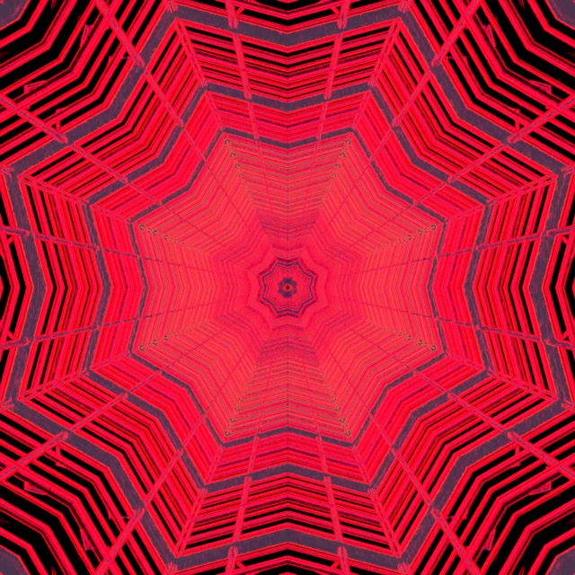 VJLoops Neon Tunnel Rood Ster Polygoon Vortex 1:1 square 60fps schermbeveiliging