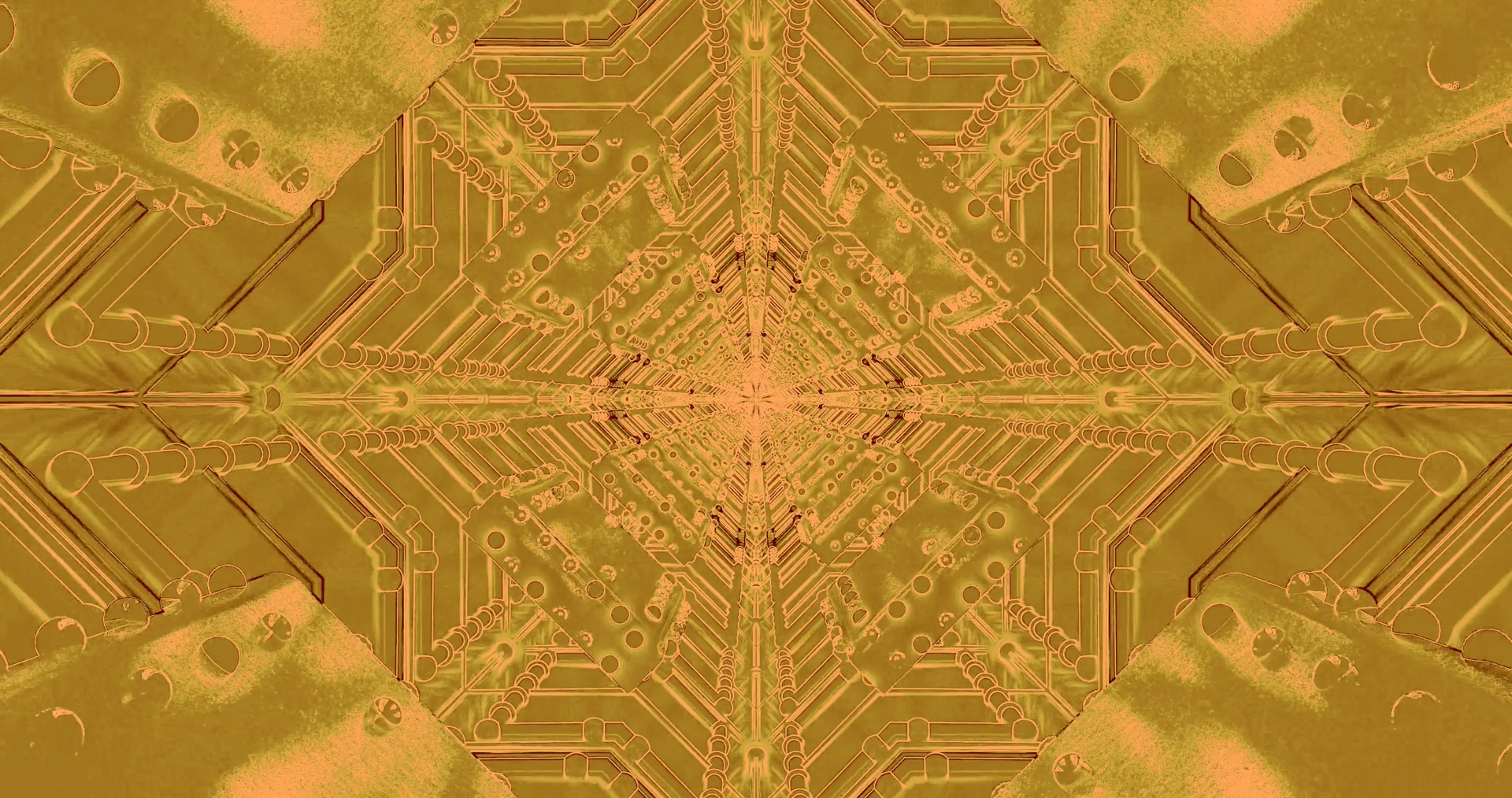 Goud Neon Tunnel Schermbeveiliging 4K UHD 60fps VJLoops