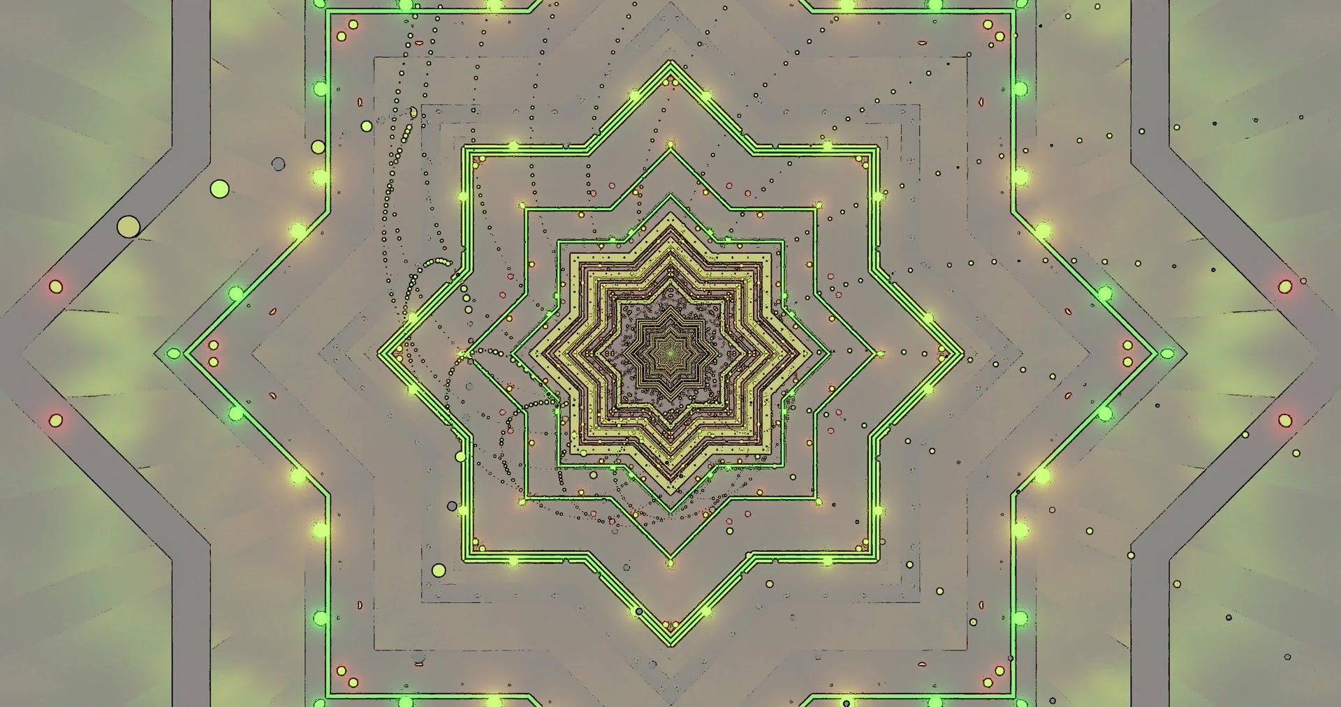 neon tunnel screensaver 4K UHD 60fps geometrische ster patroon VJLoops windows 11