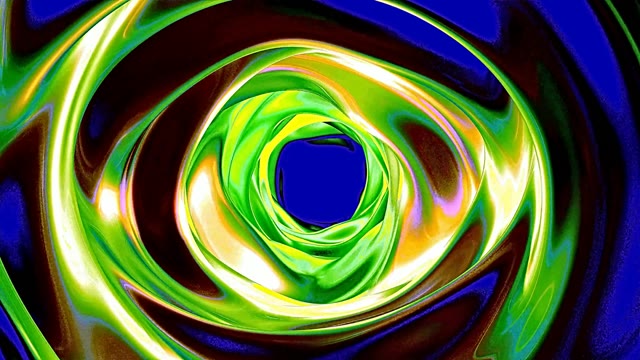 Abstract Spiraal Vortex Loop - Levendige Groen Blauw Wervelende Motion Achtergrond