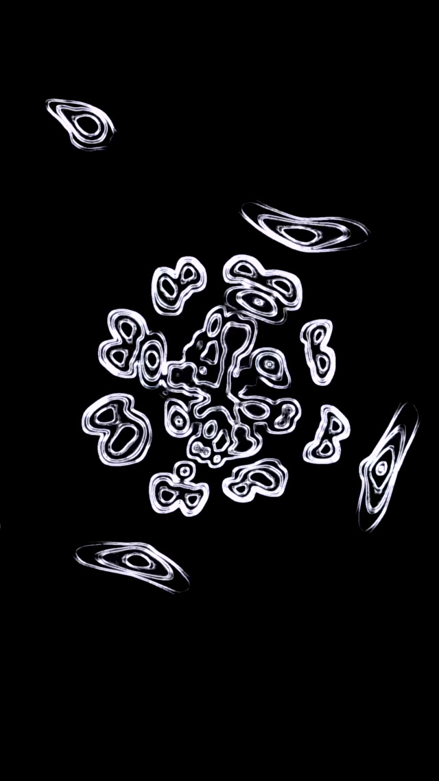 Neon Tunnel Witte Blob Vormen Schermbeveiliging 60fps 9:16 Reels VJ Loop