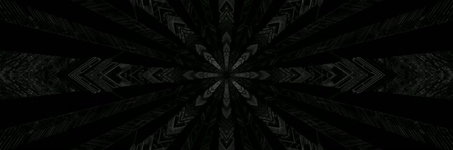 Donkere Groene Fractal Ster Neon Tunnel VJLoops 3:1 Drievoudig Breed 60fps Schermbeveiliging