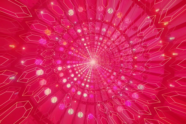 Neon Tunnel Roze Kristal Draaikolk VJLoops 3:2 Surface 60fps Schermbeveiliging