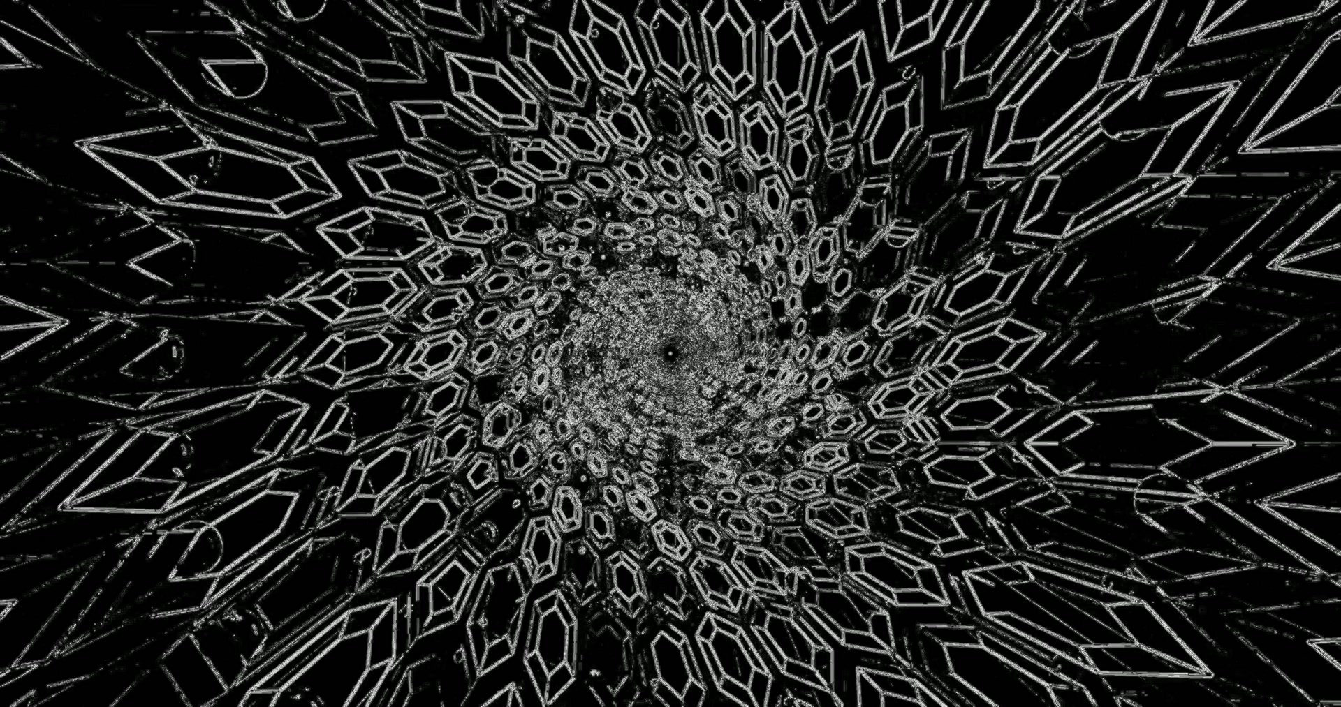 neon tunnel sekskant geometrisk skjermsparer windows 11 vj loop 4k uhd 60fps