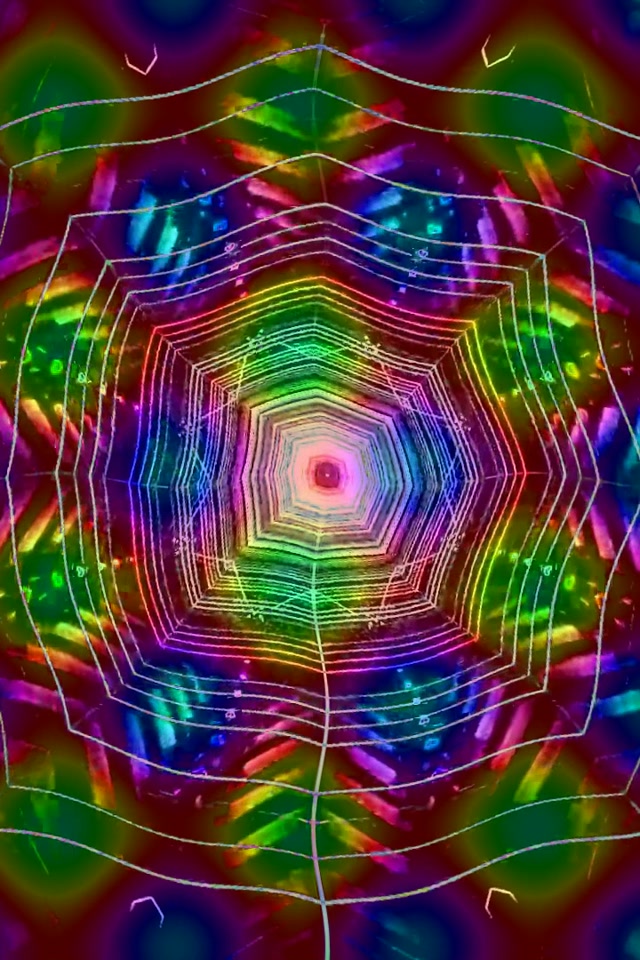 Neon Tunnel Edderkoppnett Virvel VJ Loop 2:3 Foto Portrett 60fps Skjermsparer