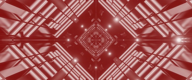 Rød Neon Tunnel Diamant Virvelvind VJLoops 2.39:1 Cinemascope 60fps Skjermsparer