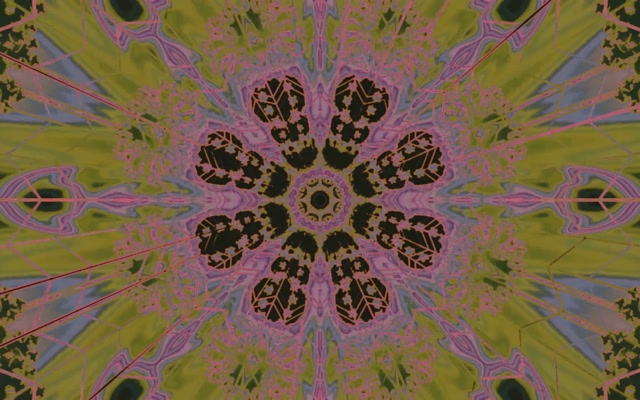 Neon Tunnel Fraktal Kaleidoskop Blomstring VJ Loop 16:10 MacBook 60fps Skjermbeskytter