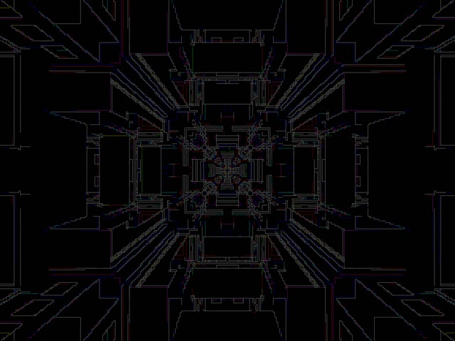 Neon Tunnel Glitch Rutenett Skjermsparer 4:3 Klassisk 60fps VJ Loop