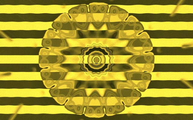 Neontunnel Gul Stjerne Eksplosjon VJ Loop 16:10 Macbook 60fps Skjermsparer