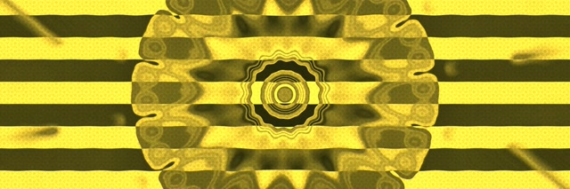 Neontunnel Gul Stjerne Eksplosjon 3:1 Triple Wide 60fps Skjermsparer VJ Loop