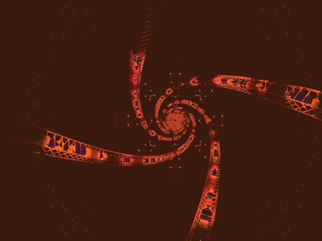 Neon Tunnel Rød Spiral Vortex Vj Loop 4:3 Klassisk 60fps Skjermsparer