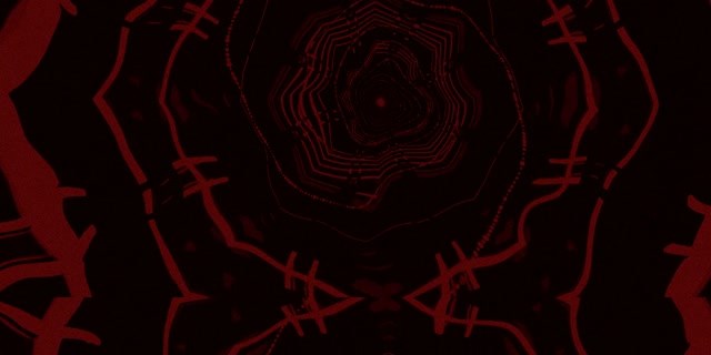 Rød Neon Tunnel Piggtråd Vortex Vj Loop 2:1 Univisium 60fps Skjermsparer