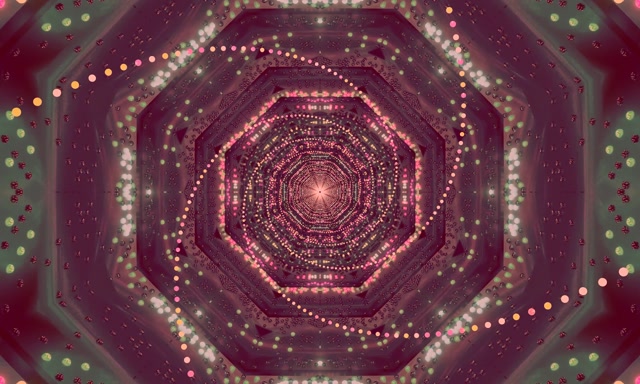 Neontunnel Skjermbeskytter 5:3 Bred 60fps Rosa Oktagon VJ Loop PC Laptop