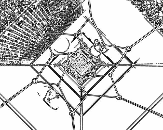 Neontunnel Tråd Mesh 60fps 5:4 Industriell Skjermsparer VJ Loop