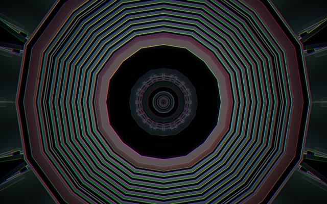 Octagonal Neon Tunnel Vortex 16:10 MacBook 60fps Screensaver Loop