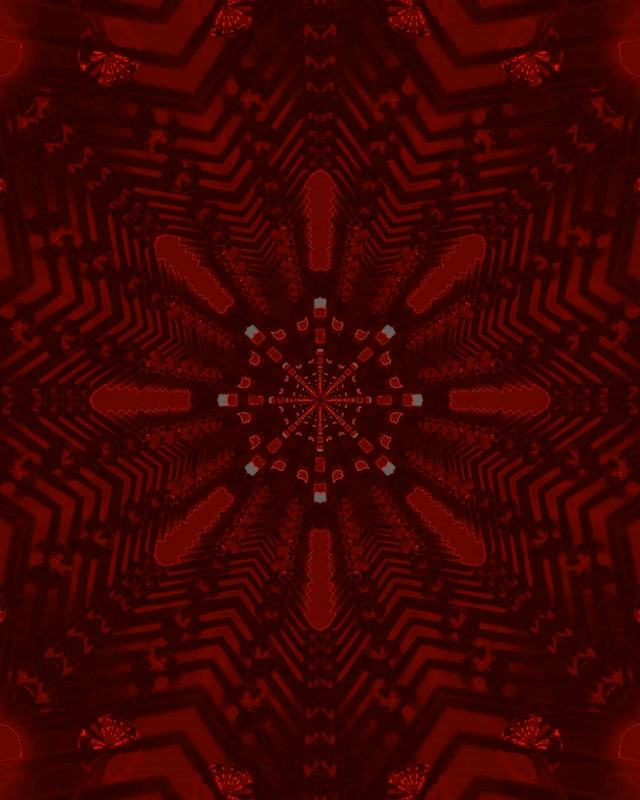 Rød Fraktal Kaleidoskop Neon Tunnel VJ Loop 4:5 Instagram 60fps Skjermsparer