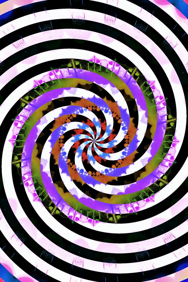 Neon Tunnel Hypnotisk Spiral Virvel 2:3 Foto Portrett 60fps Skjermsparer VjLoops