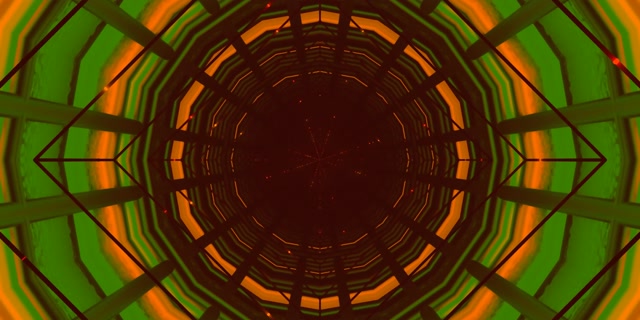 Neon Tunnel Grønn Oransje Nett Virvel Vj Loop 2:1 Univisium 60fps Skjermbeskytter