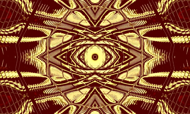 Gull Rød Mandala Neon Tunnel Skjermsparer 5:3 Bred 60fps VJ Loop