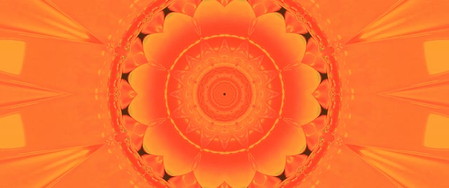 Oransje Mandala Neontunnel Skjermbeskytter 60fps 2.39:1 Cinemascope VJ Loop