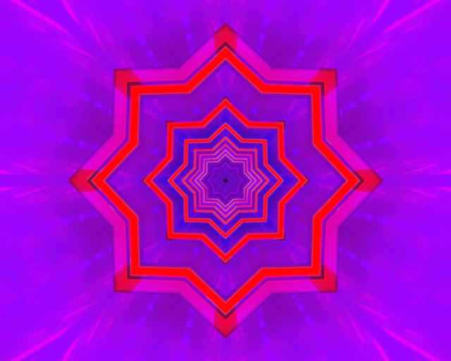 Neon Tunnel 8-Punkt Stjerne Vortex 5:4 Industrial 60fps Skjermsparer VJ Loop