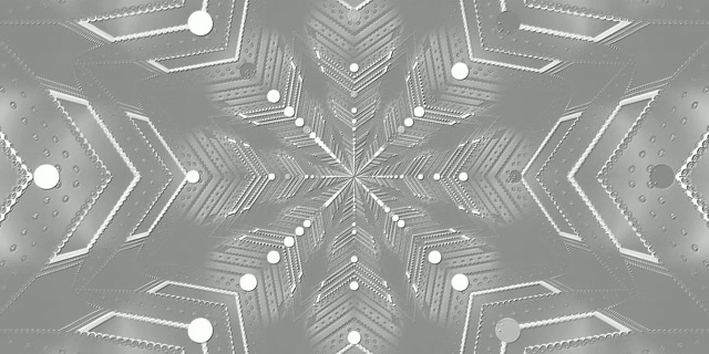 Sølv Snøfnugg Neontunnel 2:1 Univisium 60fps Skjermsparer PC VJ Loop