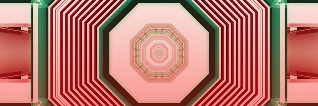 Rød Grønn Neon Tunnel Skjermsparer 3:1 Triple Wide 60fps VJLoops