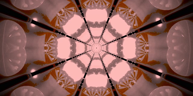 Neon Tunnel Rød Nett Kaleidoskop Vj Loop 2:1 Univisium 60fps Skjermsparer