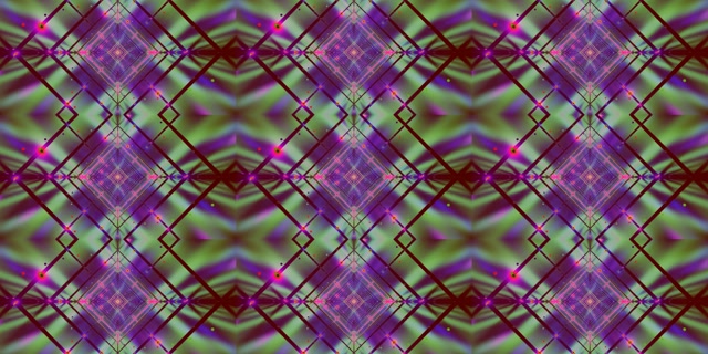 Neontunnel Kaleidoskop Diamant Rutenett 2:1 Univisium 60fps Skjermsparer VJ Loop