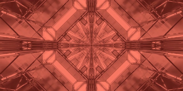 Rød Neontunnel Kaleidoskop Kors VJ Loop 2:1 Univisium 60fps Skjermbeskytter