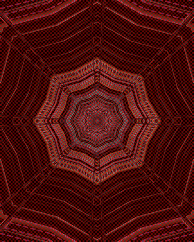 Neon Tunnel Rød Oktagon Vortex VJLoops 4:5 Instagram 60fps Skjermsparer