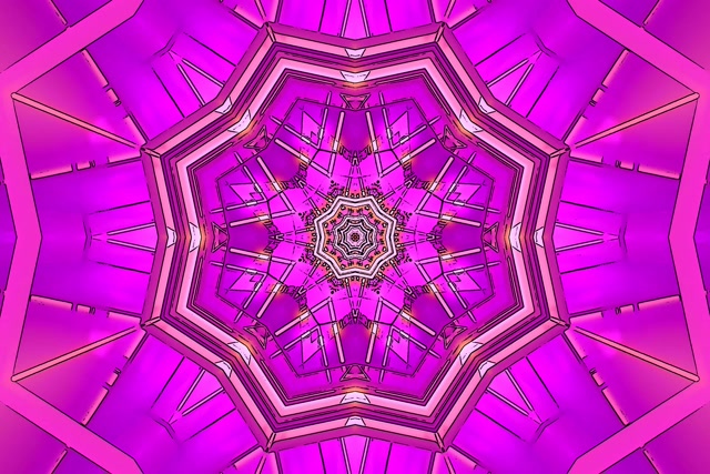 Neon Tunnel Rosa Kaleidoskop Stjerne Vj Loop 3:2 Surface 60fps Skjermsparer