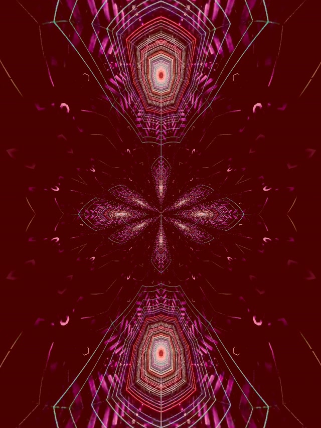 Symmetric Mandala Neon Tunnel 3:4 iPad Portrait 60fps VJ Loop Screensaver