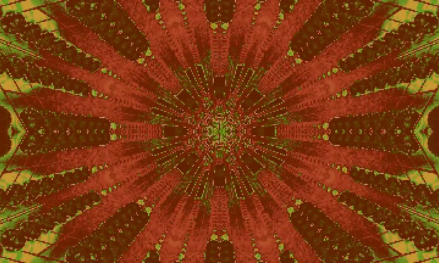 Neon Tunnel Kaleidoskop Utbrudd Rød Grønn 5:3 Wide 60fps Skjermsparer VJLoops