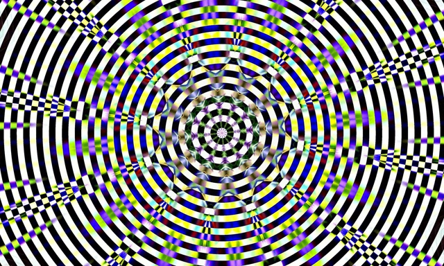 Neon Tunnel Concentric Circles VJ Loop 5:3 Wide 60fps Screensaver Animation