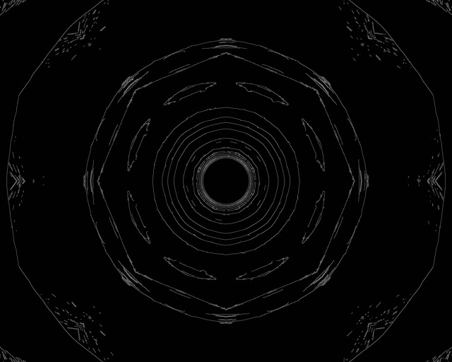 Neontunnel Oktagon Virvel VJ Loop 5:4 Industriell 60fps Skjermbeskytter