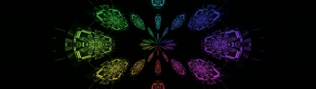 32:9 Ultrawide Neon Tunnel Glødende Diamant Symmetri Utbrudd 60fps Skjermsparer VjLoops