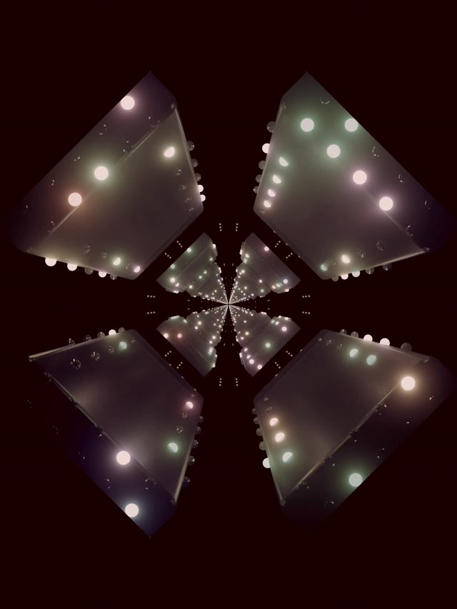 Neon Tunnel Kaleidoskop Speil VJLoops 3:4 iPad Portrait 60fps Skjermsparer