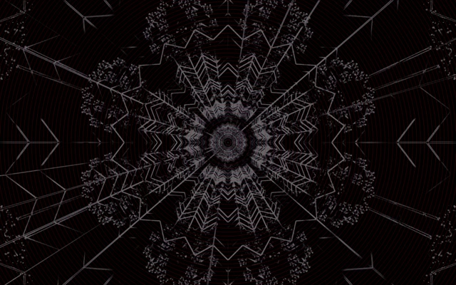 Mørk Fraktal Kaleidoskop Neon Tunnel Vj Loop 16:10 Macbook 60fps Skjermbeskytter